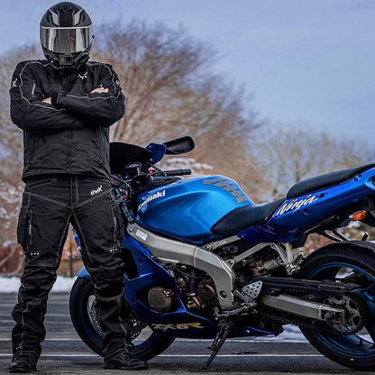 Spyder Motorcycle Jacket for Men with Weather Resistant Cordura Textile Fabric for Enduro Motocross Jacket